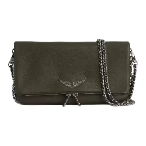 Zadig Voltaire Сумка через плечо из коровьей кожи женская хаки