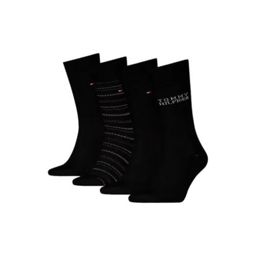 Tommy Hilfiger 4 пачки черные мужские носки MID до икры