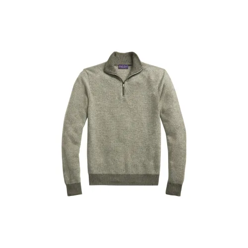 Ralph Lauren Purple Label Кашемир Свитер Мужской Светло-Серый