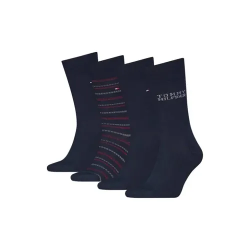 Tommy Hilfiger 4 пачки Морской синий Мужской MID Носки до икры