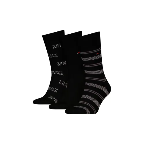 Tommy Hilfiger 3 пачки черных мужских носков MID до икры