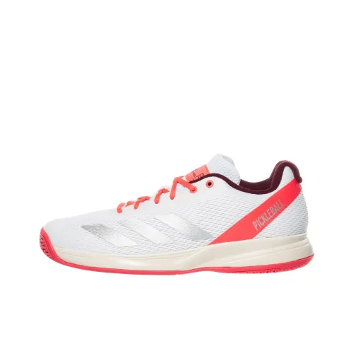 Adidas Pickleball Шокаблоки Противоскользящие Низкие Кроссовки для тренировок Мужские Белый Красный