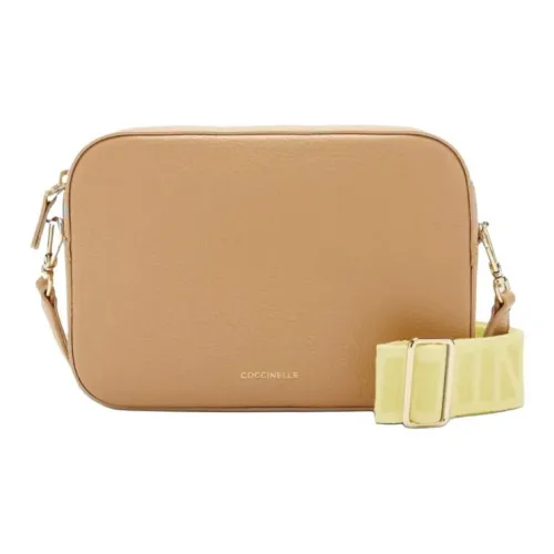 COCCINELLE Leather Camera Bag Shoulder Bag Women's Beige