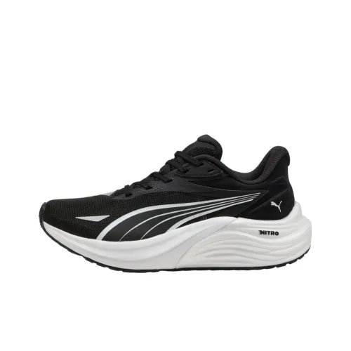PUMA Electrify Nitro Амортизация и Дышащий Низкий Топ Детские Беговые Кроссовки Черные Подростки