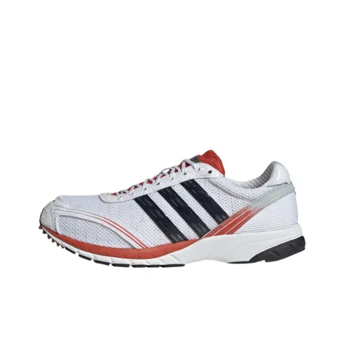 Adidas Adizero Adios Slip-resistant Abrasion-resistant Low-top Беговые кроссовки Унисекс Белый Черный