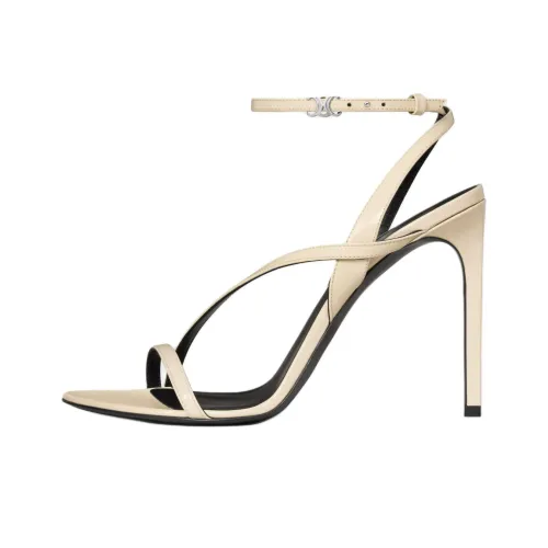 CELINE Triomphe AVA One Strap Sandals 10,5cm Women's Milk White CELINE Triomphe AVA One Ремешок Сандалии 10,5 см Женские Молочно-белые