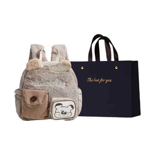 ZUONU Шерстяной рюкзак стандартный женский коричневый белый