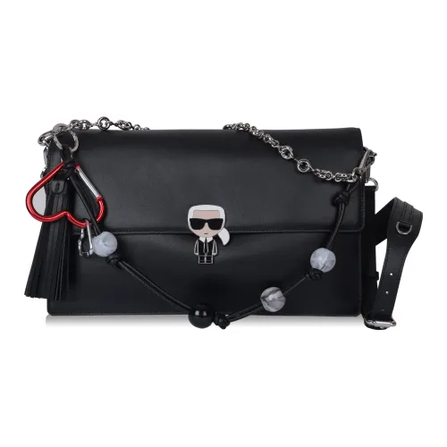 Karl Lagerfeld Сумка через плечо из коровьей кожи женская черная