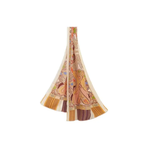 ETRO Шелковые вязаные шарфы Мужской Многоцветный