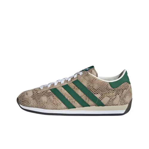 Adidas Originals COUNTRY JAPAN Slip-resistant Abrasion-resistant Low Top Casual Shoes Unisex Brown Green Adidas Originals COUNTRY JAPAN Противоскользящий Устойчивый к истиранию Низкий Топ Повседневная Обувь Унисекс Коричневый Зеленый