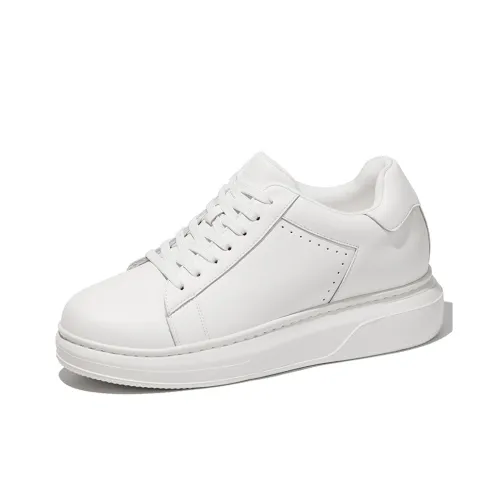 SULEGAO Водонепроницаемый Амортизация Легкий Поддержка Увеличение Высоты Низкие Кроссовки для Скейтбординга Мужские Белые