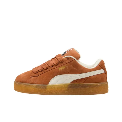 PUMA Suede XL Low Топ Скейтборд Кроссовки Женские Коричневый Белый