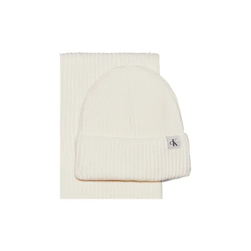 CALVIN KLEIN Акриловые шапки-бини Мужской Белый