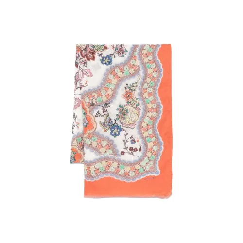 ETRO Кашемир Шелк Вязаные шарфы из новой шерсти Женские Светло-оранжевый