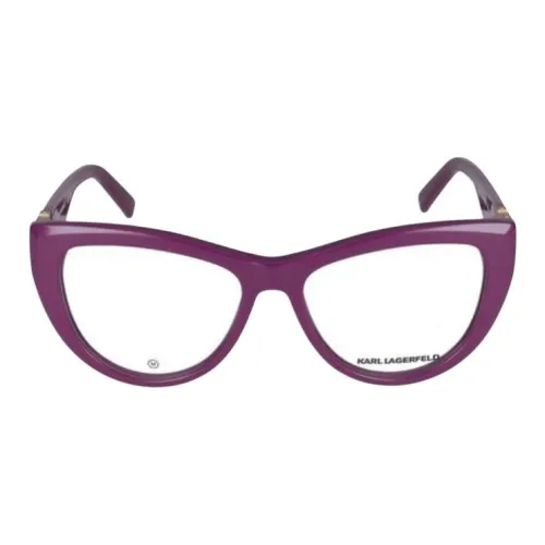 KARL LAGERFELD Ацетатные оправы для очков "Кошачий глаз" женские фиолетовые