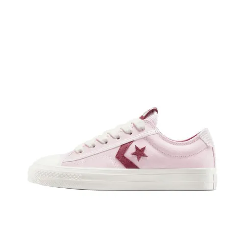Converse Star Player 76 Поддержка Устойчивость к истиранию Низкий Топ Скейтборд Кроссовки Унисекс Розовый Белый