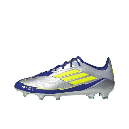 Adidas F50 ELITE Противоскользящие устойчивые к истиранию футбольные бутсы Мужские Серебристо-синие