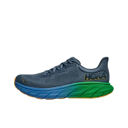 HOKA ONE ONE Arahi 7 Slip-resistant Abrasion-resistant Low Top Casual City Commute Running Shoes Men's Gray HOKA ONE ONE Arahi 7 Противоскользящий Устойчивый к истиранию Низкий Топ Повседневный Городской Коммутирование Беговые кроссовки Мужской Серый