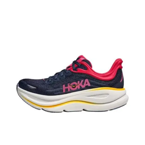 HOKA ONE ONE Bondi 9 Slip-resistant Abrasion-resistant Low Top Обувь для бега на длинные дистанции Женская Морской синий