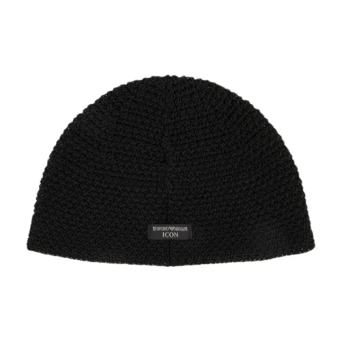 EMPORIO ARMANI Хлопок Полиамид Шапки-бини Женские Черный