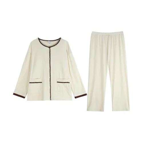 Xuan Liang Pajama Комплект Женский Кремовый Белый