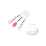 Мини-щетка для губ, 3 штуки, комплект: 2 сумки