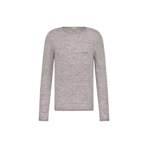 DIOR SS25 Кашемир Свитер Мужской Серый