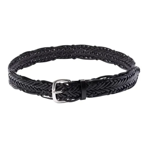 ORCIANI Телячья кожа кожаные ремни унисекс черный ширина 3,5 см