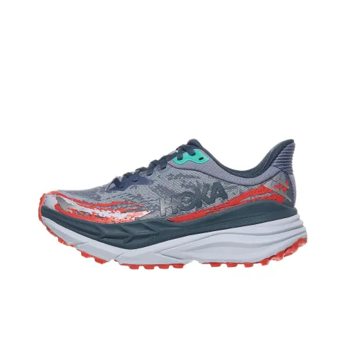 HOKA ONE ONE Stinson 7 Slip-resistant и дышащие низкие кроссовки для бега по пересеченной местности женские серые