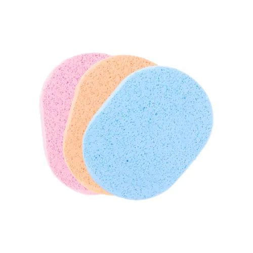 JINGLINGLONG Овальное лицо Очищающие Ткани 3 шт Случайный цвет Губка для очищения лица с мелкими отверстиями для удаления макияжа