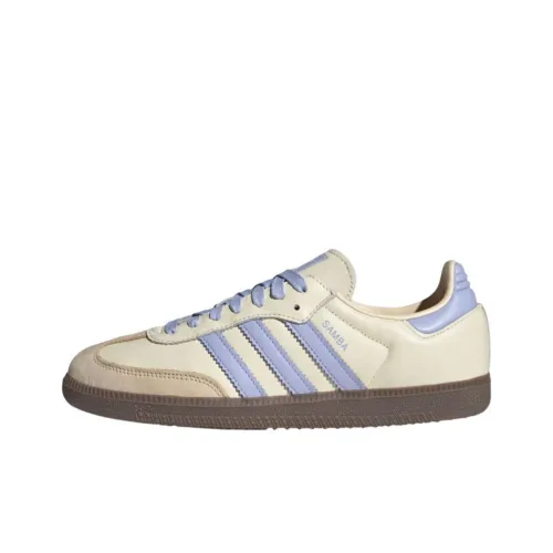 Adidas Originals SAMBA OG Устойчивые к истиранию низкие скейтборд-кроссовки Женские StellaLu Бежевый Фиолетовый