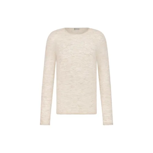 DIOR SS25 Кашемир Свитер Мужской Экрю