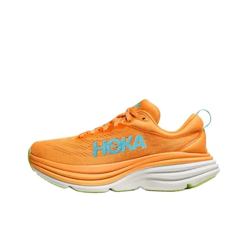 HOKA ONE ONE Bondi 8 Противоскользящий Устойчивый к истиранию Низкий Топ Повседневные Беговые кроссовки Женские Оранжевые