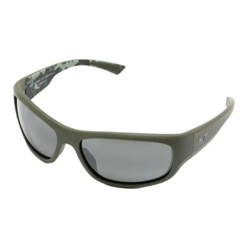 Maui Jim Ацетат Прямоугольные Солнцезащитные очки Мужские Лесной зеленый