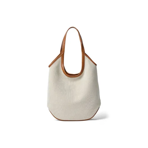 Omentar Ткань с лицевой коровьей кожей Сумка на плечо Стандартная Женская Холщовая Белая Денимовая Синяя