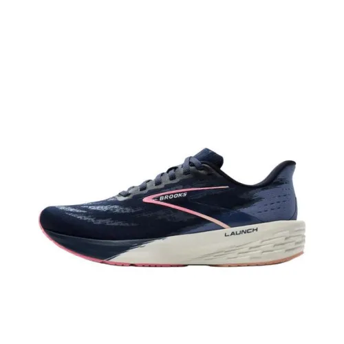 Brooks Shock Absorbers Slip-Resistant Low Top Training Racing Running Shoes Women's Dark Blue Брэдс Шок Абсорберз Антискользящий Низкий Топ Тренировочные Гоночные Беговые Кроссовки Женские Темно-Синий