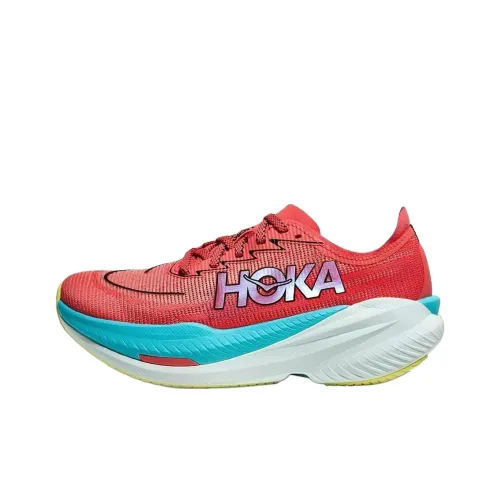 HOKA ONE ONE Mach X Slip-resistant Abrasion-resistant Low Top Racing Training Marathon Men's Red