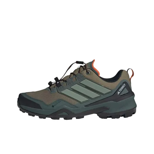 adidas Terrex Skychaser Slip Resistant Abrasion Resistant Низкий Топ Походная обувь Мужская Коричневый Зеленый