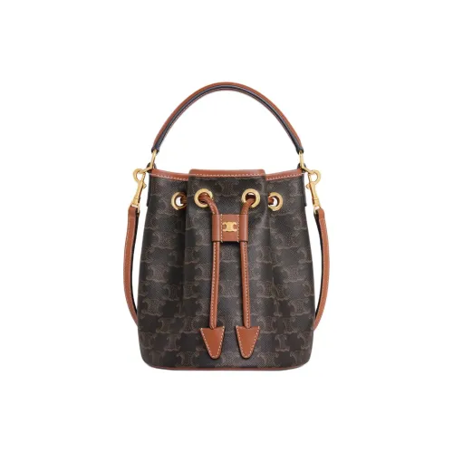 CELINE Teen Clara Коровья кожа Сумка через плечо Женская Коричневая