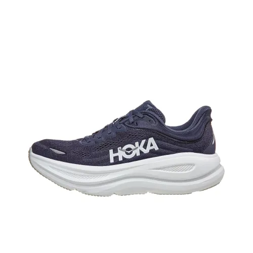 HOKA ONE ONE Bondi 9 Slip-resistant и дышащая низкая обувь для бега на длинные дистанции мужская морской синий