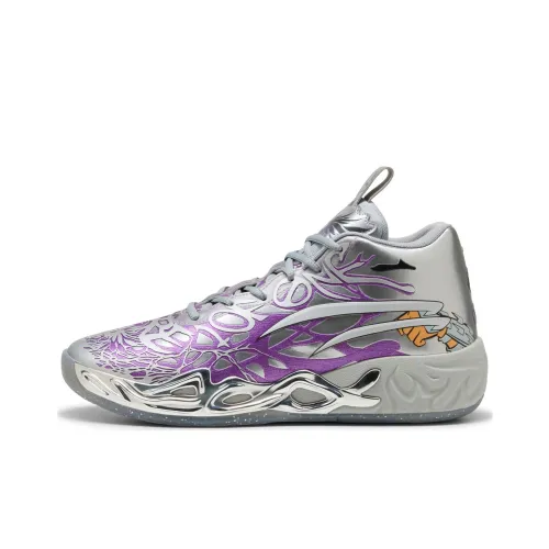 PUMA MB.04 Баскетбольные кроссовки MID Топ Серебристо-фиолетовый Мужской