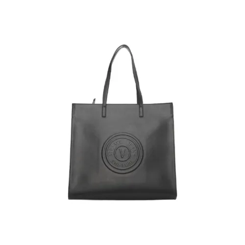 VERSACE JEANS COUTURE Полиуретан Тоут Сумка Сумка для покупок Сумка через плечо Сумка стандартная Женская Черная