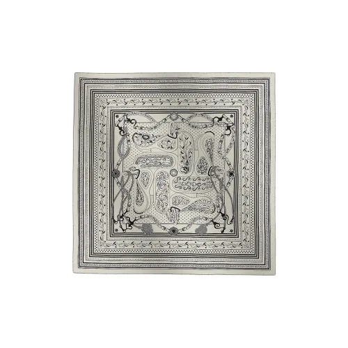 HERMES Кашемир Шелк Палантины Унисекс Белый