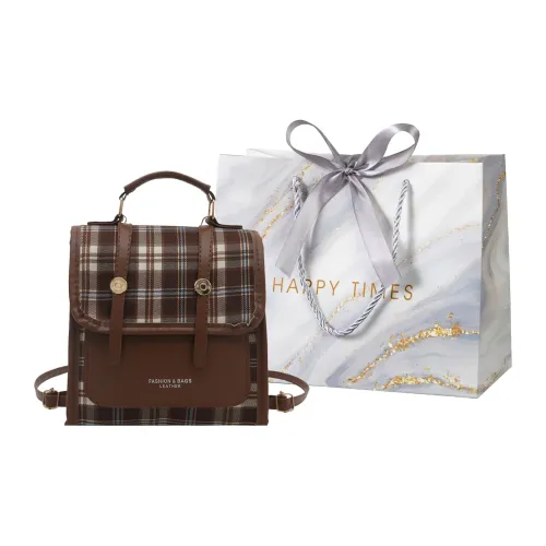 Miss Angel ПУ (полиуретан) Рюкзак Женские Кофе Черный