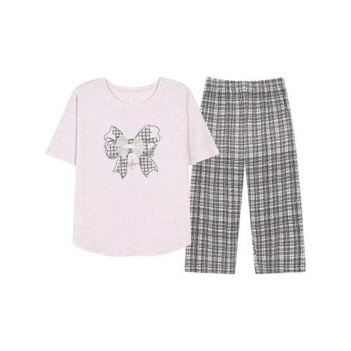 XIAFENYAN Пижамный комплект женский фиолетовый розовый