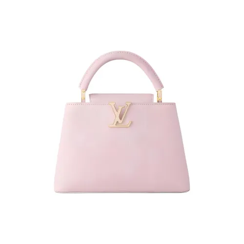 LOUIS VUITTON Capucines Кожа Сумка через плечо Сумка Маленькая Женская Розовая