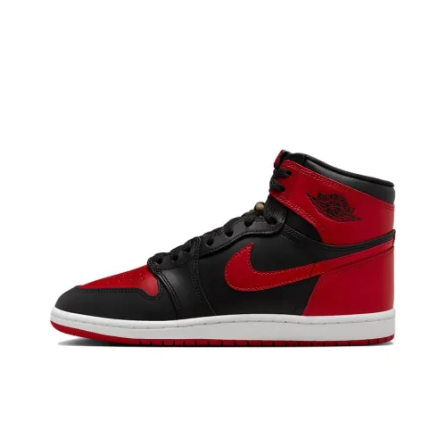 Jordan Air Jordan 1 Винтажные баскетбольные кроссовки Высокие Мужские Красный Черный