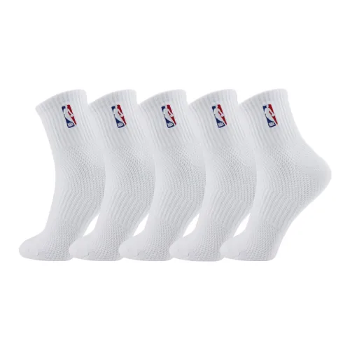 Носки для баскетбола NBA унисекс 5 пар отбеленные