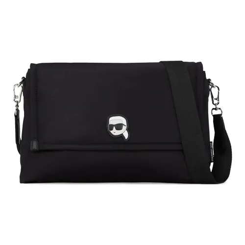 KARL LAGERFELD Нейлоновая сумка через плечо большая женская черная