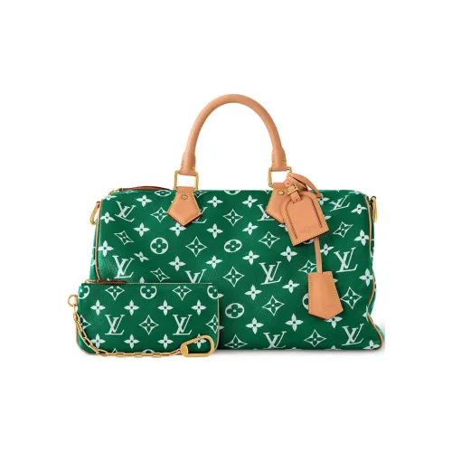 LOUIS VUITTON Speedy Сумка через плечо из телячьей кожи унисекс зеленая